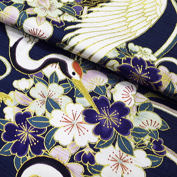義若オリジナルの股引き 激安セール品 鶴と久寿玉(紺)